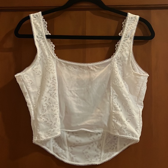 NWT Victoria’s Secret PINK The Cinched Corset Top White/Ivory Size L DD - Picture 11 of 13